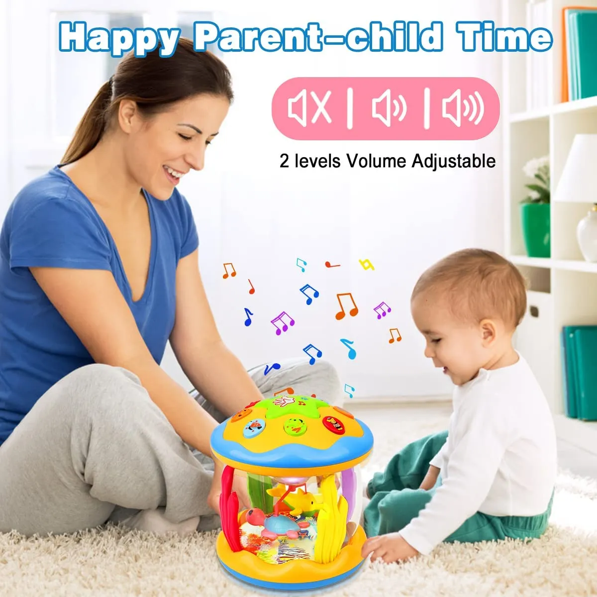 ITEM# 0074   Baby Toys 6 to 12 Months - Musical Learning Infant Toys 12-18 Months - Babies Ocean Rotating Light Up Toys for Toddlers 1 2 3  Years Old Boys Girls Baby Gifts