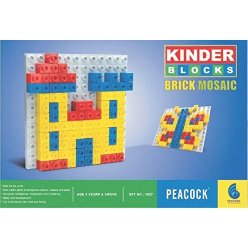 Kinder Blocks Brick Mosaic (Building Blocks Set) - 69 Pieces