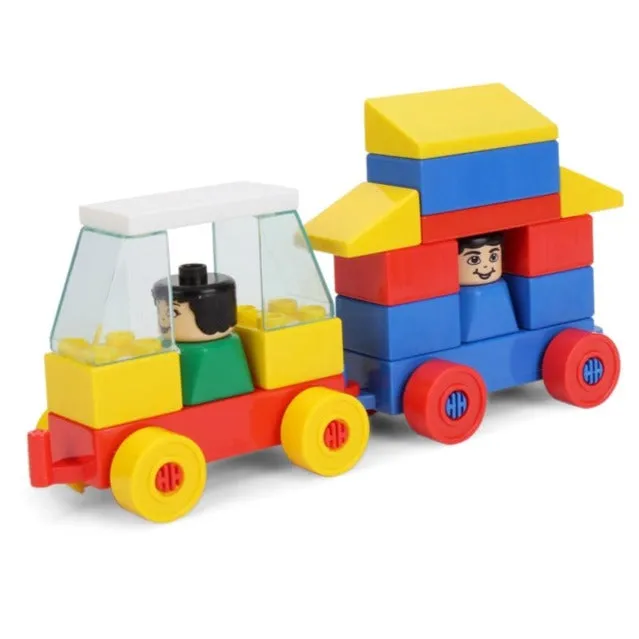 Kinder Blocks Car Set (Building Blocks Set) - 24 Pieces