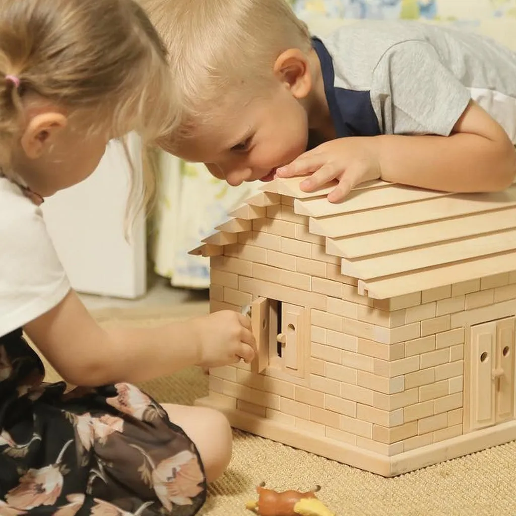 Large Wooden Building Blocks - Kubi House