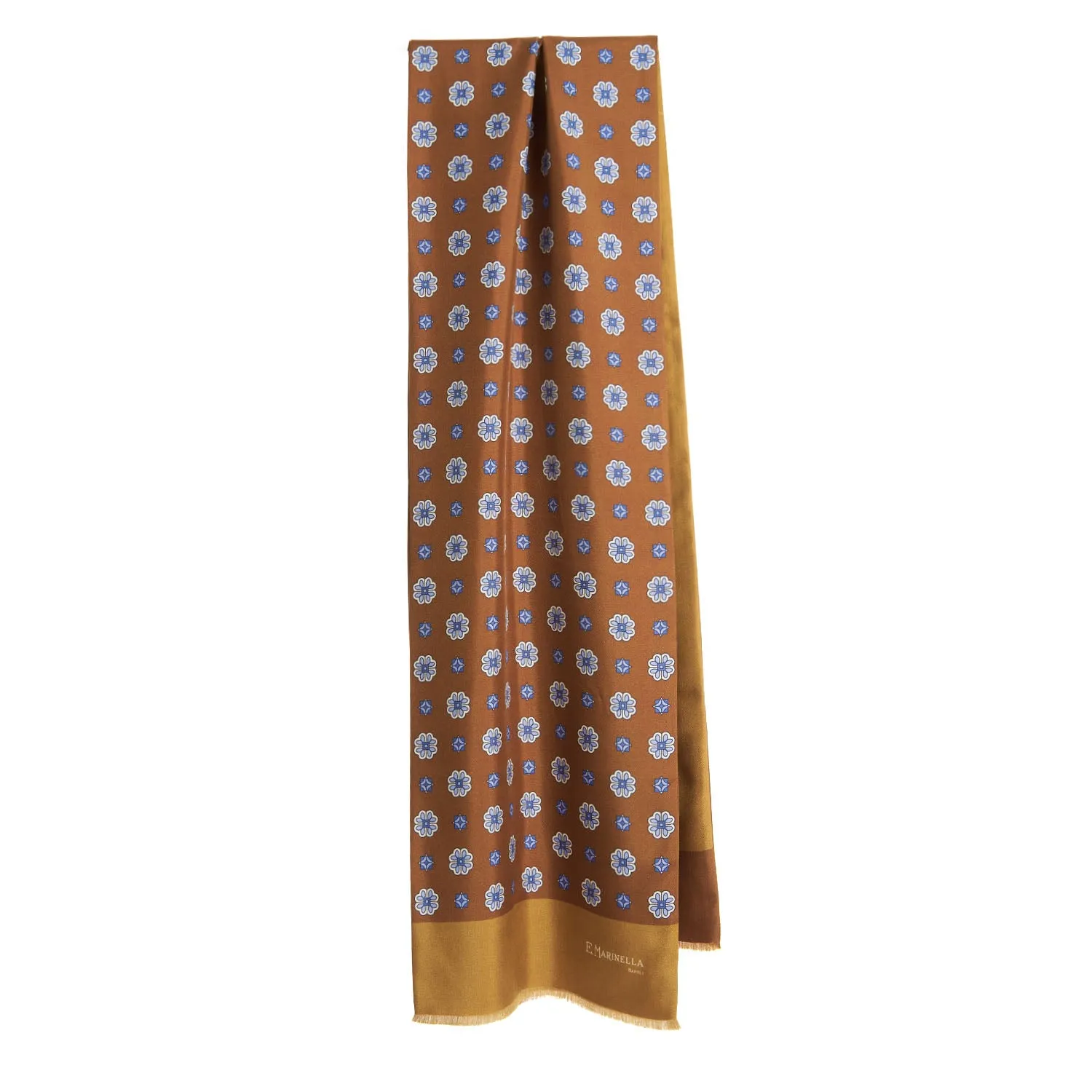 LIGHT BROWN DOUBLE SILK SCARF