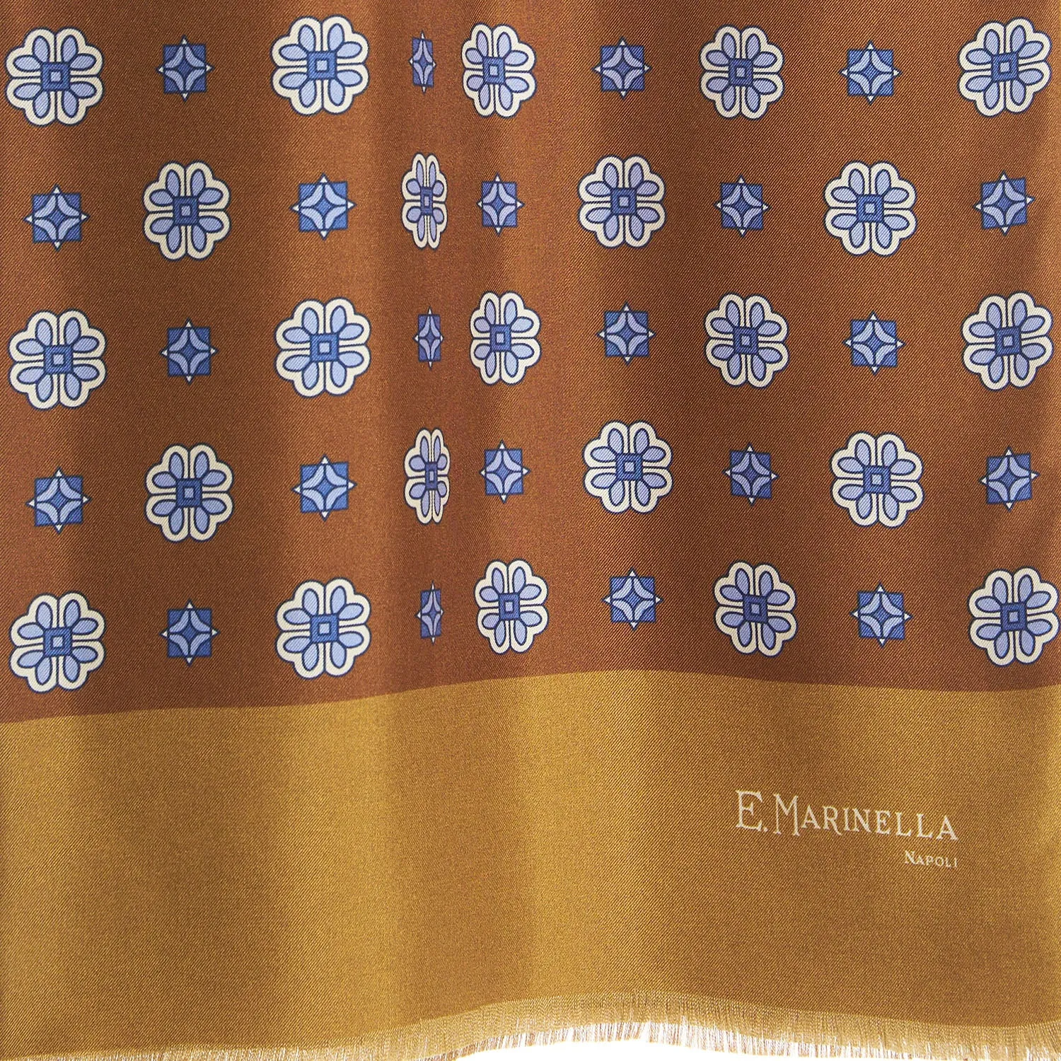 LIGHT BROWN DOUBLE SILK SCARF