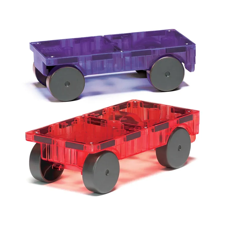 Magna-Tiles Car Expansion 2 Piece Set: Red & Purple