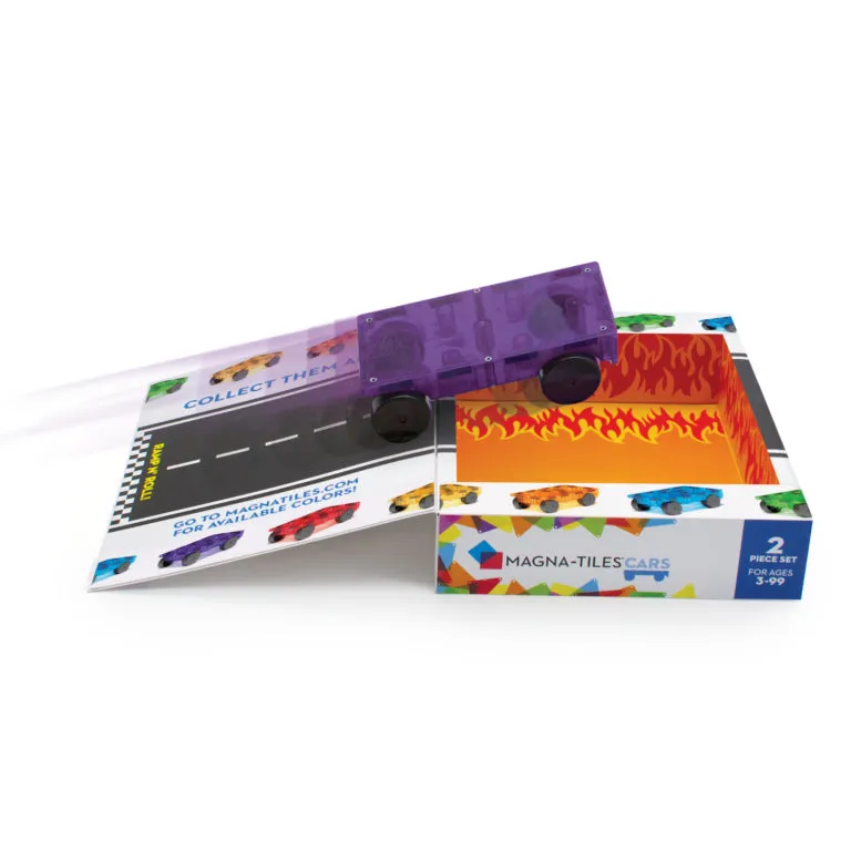 Magna-Tiles Car Expansion 2 Piece Set: Red & Purple