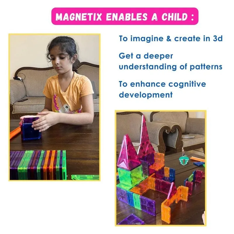 MAGNETIX - 5  Magnetic Construction Building Blocks Set- 100 Pieces (3-6 Years)