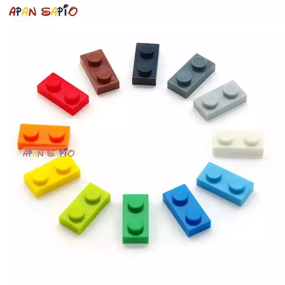 MOC NON  1000pcs 1x2 Dots DIY Building Blocks Thin Figures Bricks Educational Creative Size Compatible With 3023 toys