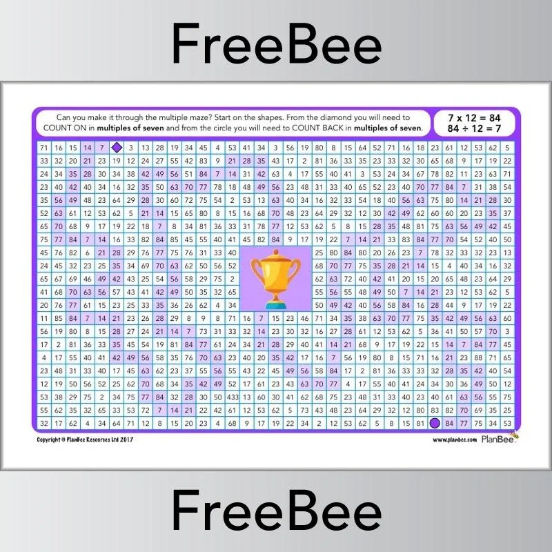 Multiple Mazes 7x table