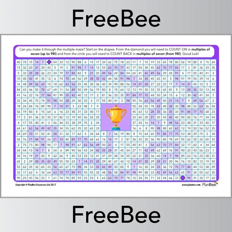 Multiple Mazes 7x table