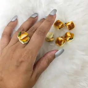 Mumbai Vadapav Miniature Quirky Finger Ring