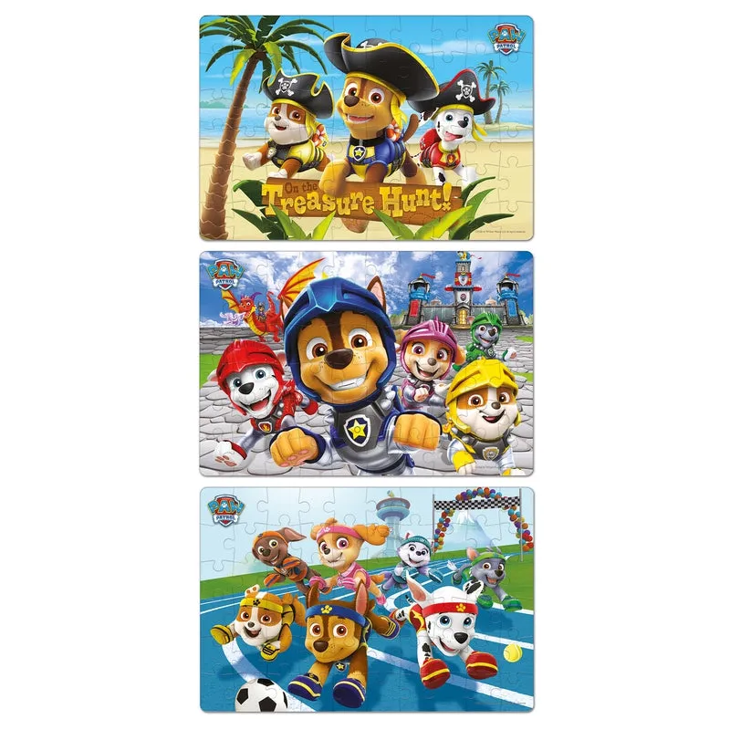 Paw Patrol Puzzle Pack - A Set of 3 Puzzles - 60 Pieces each