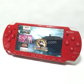 PlayStation Portable PSP 2000 series Game Console with 16GB Memory Stick and 15 Games (Red) - Foreign Used