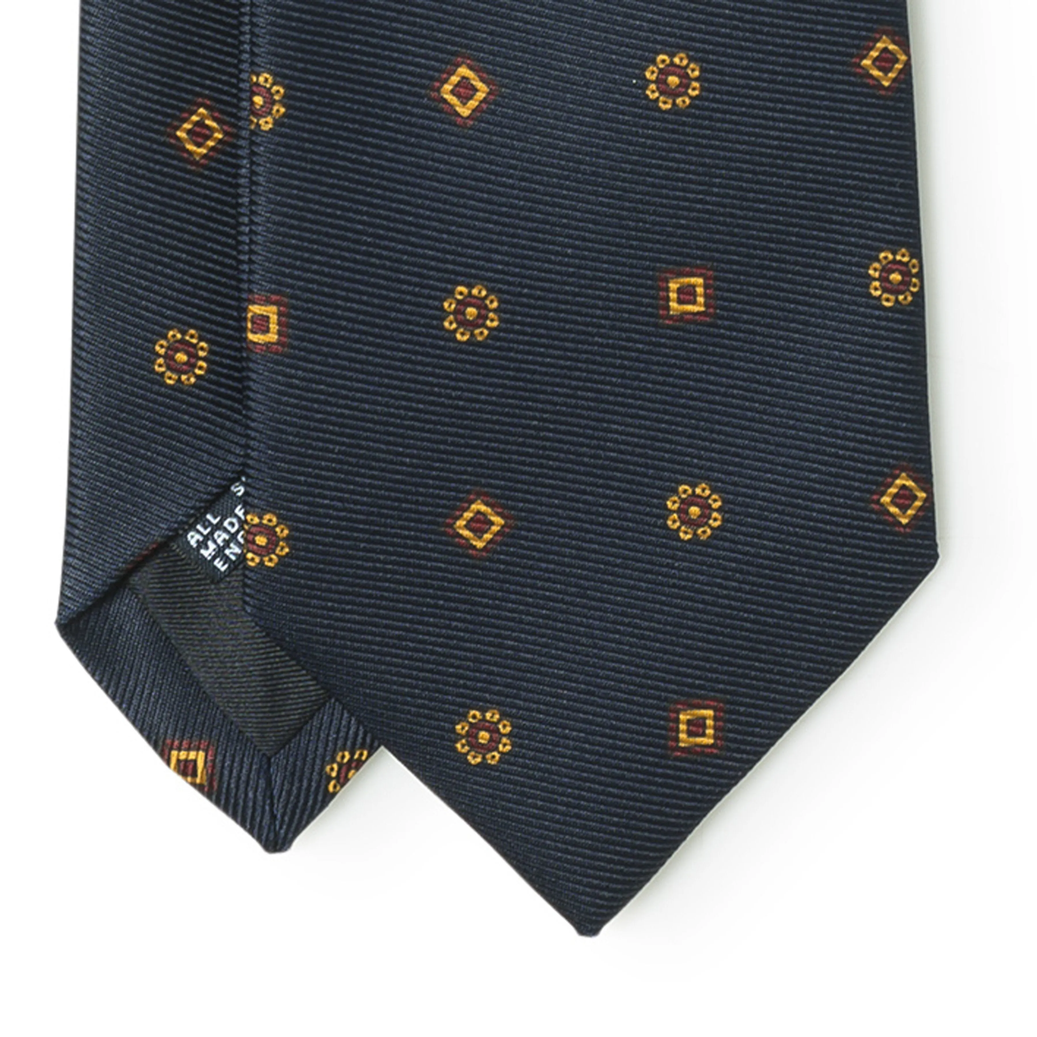 Silk Circle and Square Print Tie