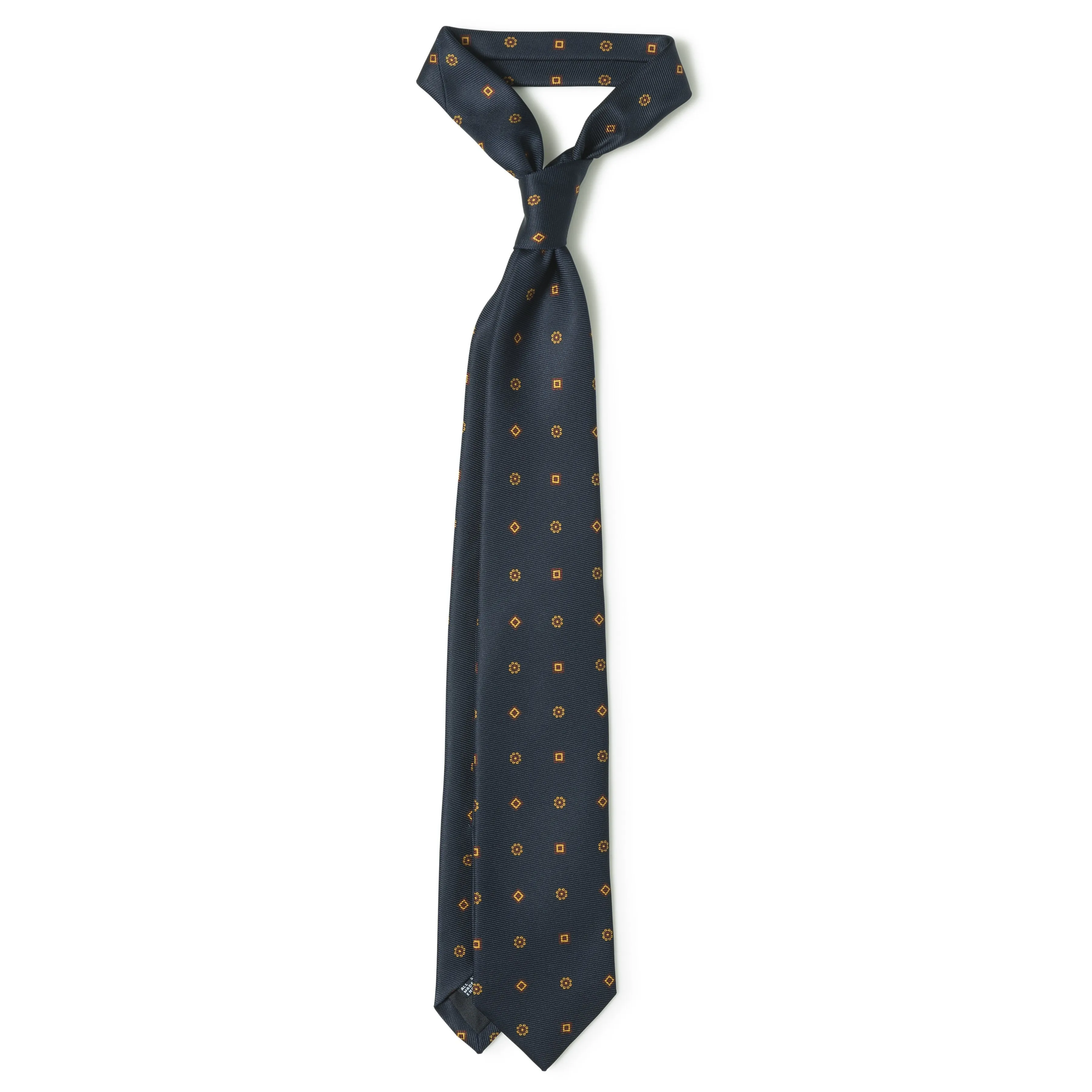 Silk Circle and Square Print Tie