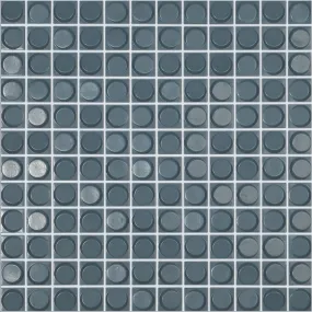 Smokey Matte Blue, 1" x 1" - Glass Tile