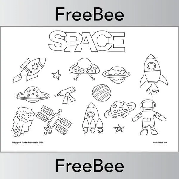 Space Colouring Pages