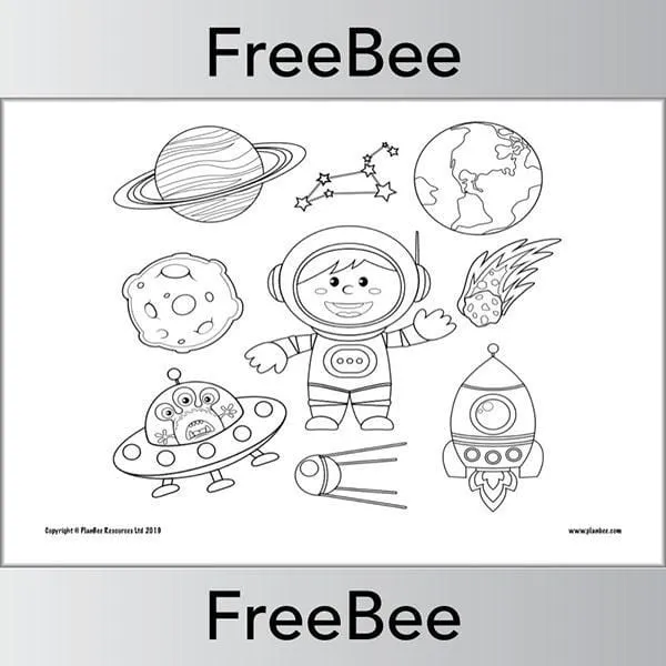 Space Colouring Pages