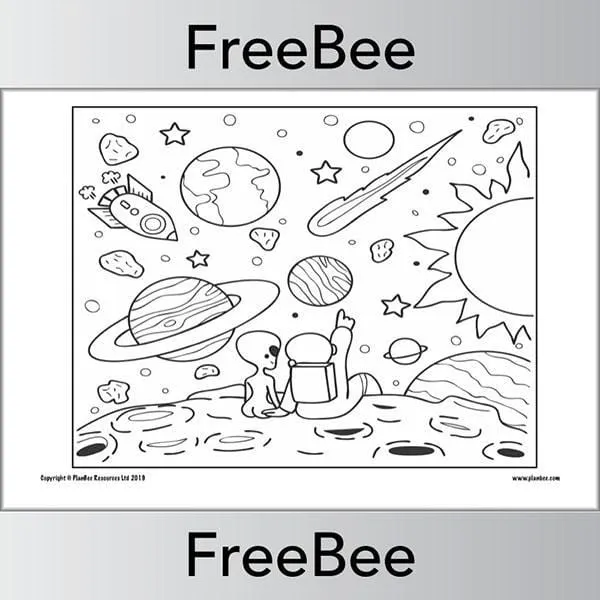 Space Colouring Pages