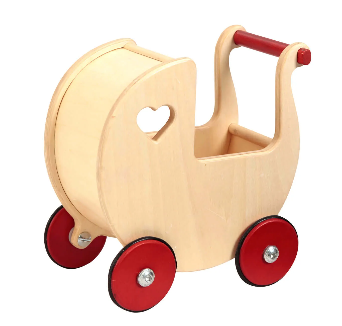 Traditional Doll Stroller Natural   red