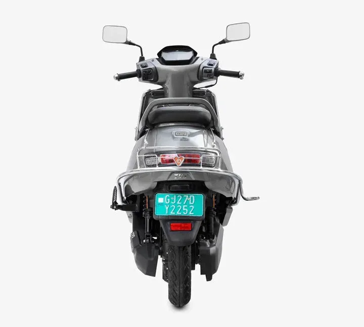 TVS iQube Safety Guard Kit: Middle Crash Guard, Front Mudguard, Rear/Back Guard, Footrest (Right Side)