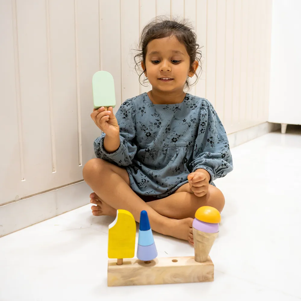 Wooden Icecream Stacking Toy