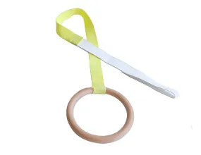 Wooden Ring on a Elasticized Ribbon