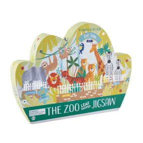 Zoo Leaf Shaped 80 Piece Puzzle